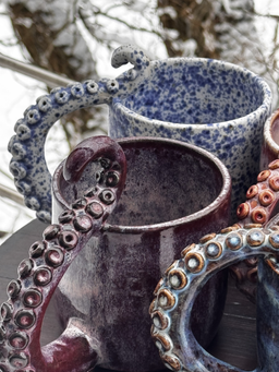 Kubek Kraken — detale szkliwienia i macek